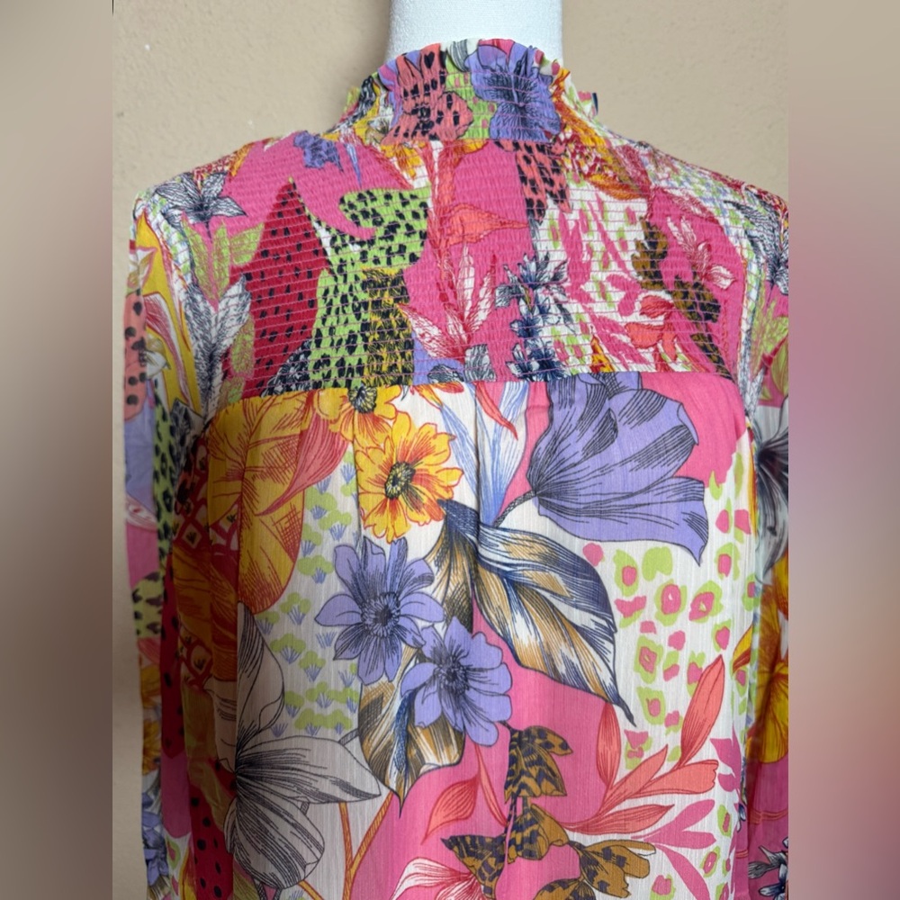Floral Multicolor Ruffle Dress - Picture 3 of 8